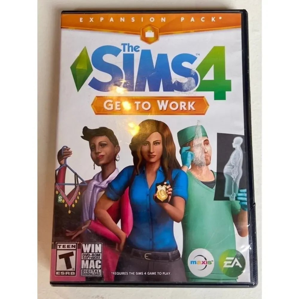 The sims 4 get to work and sims society pc games